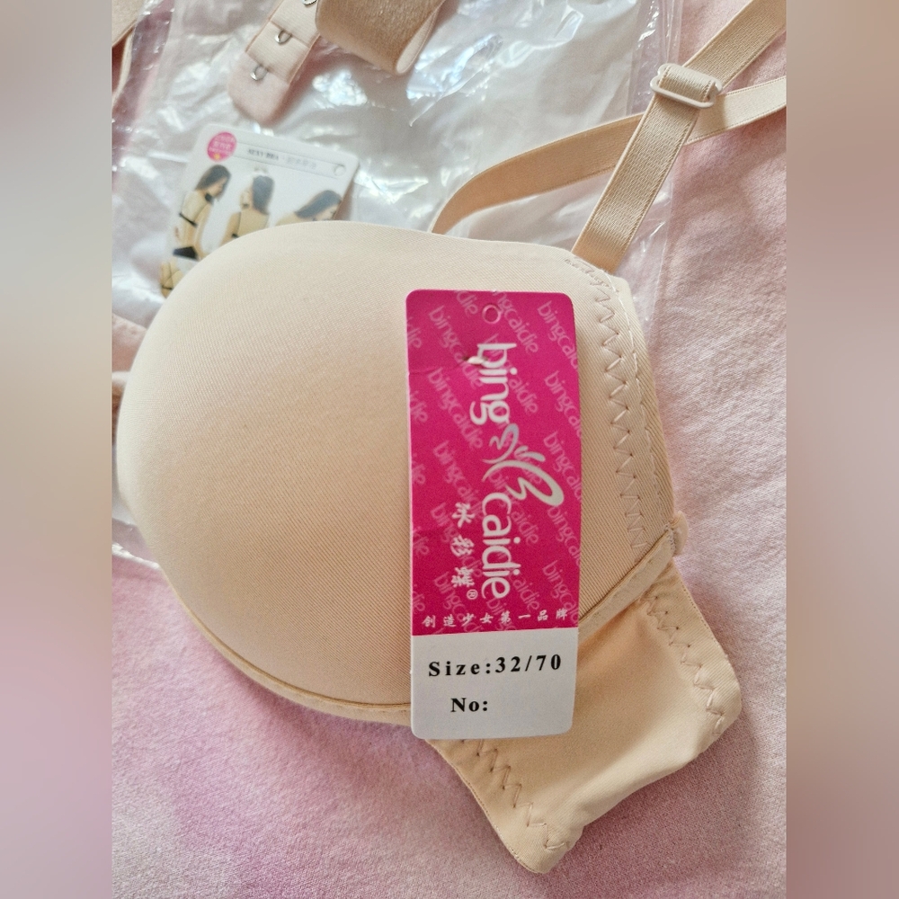 Pushup Padded + Open Back Bra In Nude - Picture 6 of 6